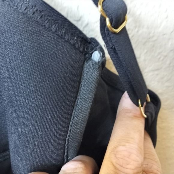 Anne Cole Empire Waist Horse Bit Buckle Black One Piece Swimsuit  8 - Picture 6 of 8